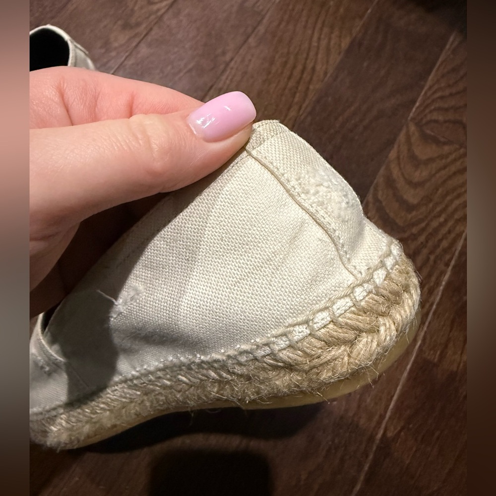 SAINT LAURENT EMBROIDERED ESPADRILLES IN CANVAS, NATURAL BEIGE, SIZE 37 - Picture 7 of 10